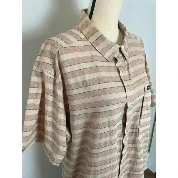 Columbia Sport Performance Snap Button Down Striped Men's Sz XXL - Picture 3 of 10